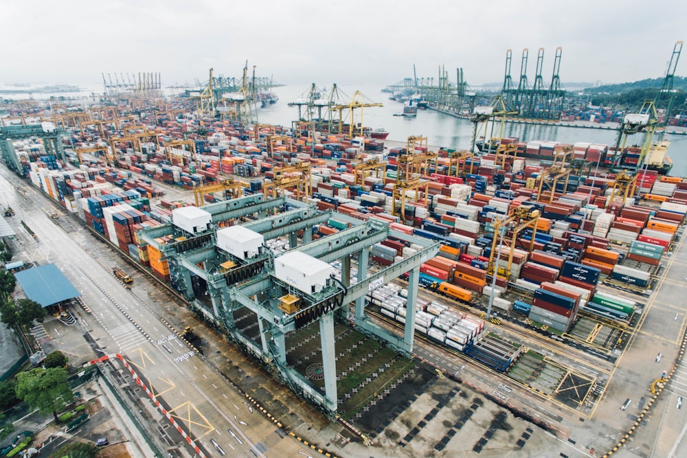 Container terminal from above - Trackio about